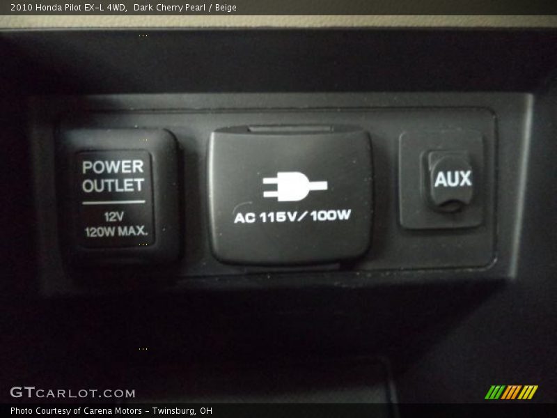 Dark Cherry Pearl / Beige 2010 Honda Pilot EX-L 4WD