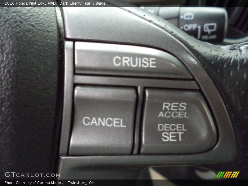 Dark Cherry Pearl / Beige 2010 Honda Pilot EX-L 4WD