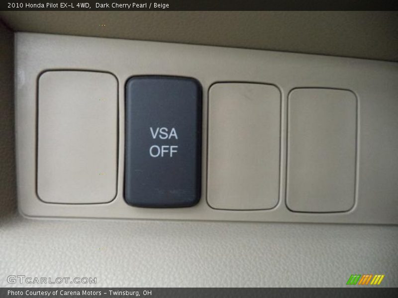 Dark Cherry Pearl / Beige 2010 Honda Pilot EX-L 4WD
