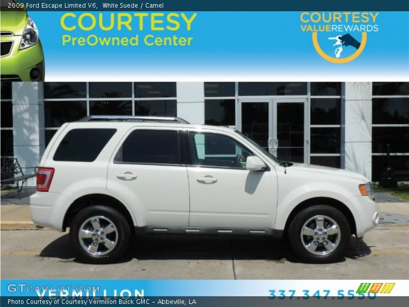 White Suede / Camel 2009 Ford Escape Limited V6