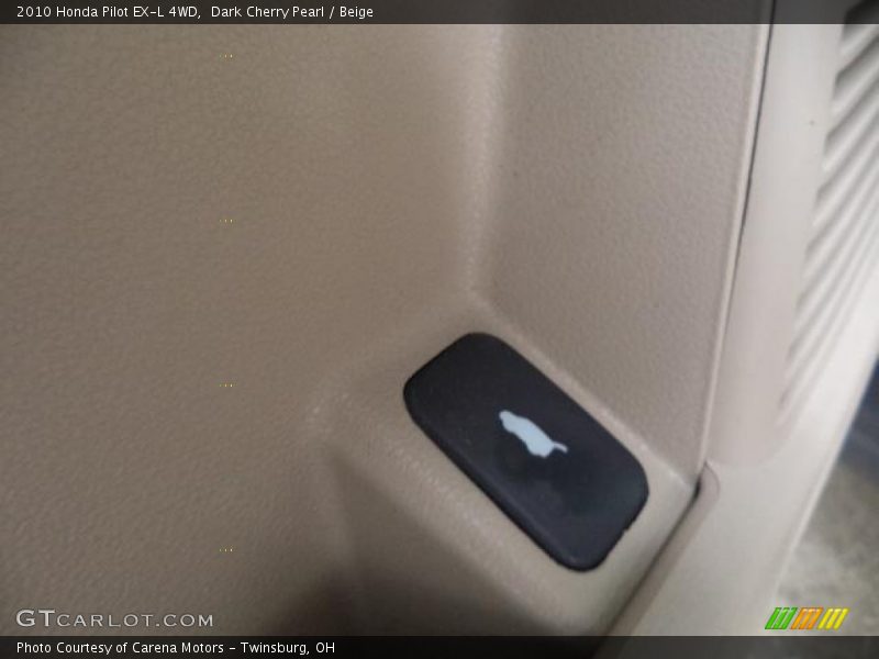 Dark Cherry Pearl / Beige 2010 Honda Pilot EX-L 4WD