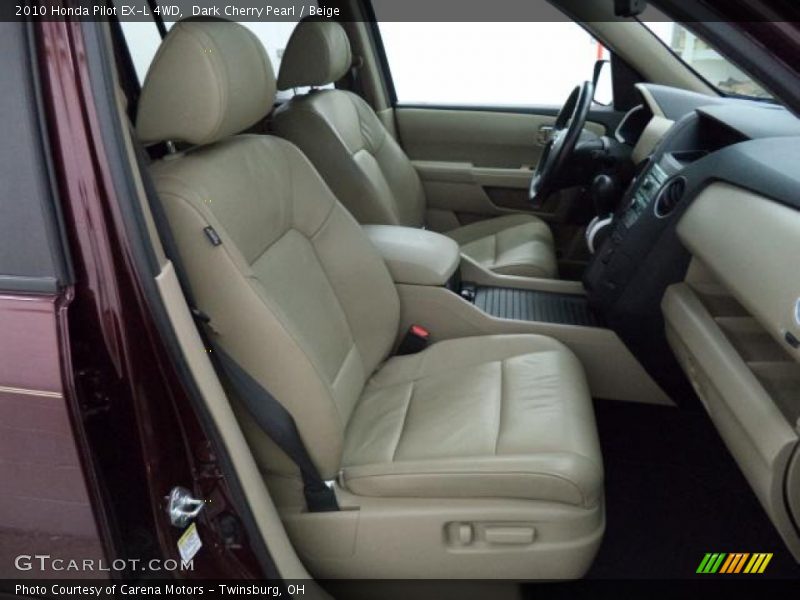 Dark Cherry Pearl / Beige 2010 Honda Pilot EX-L 4WD