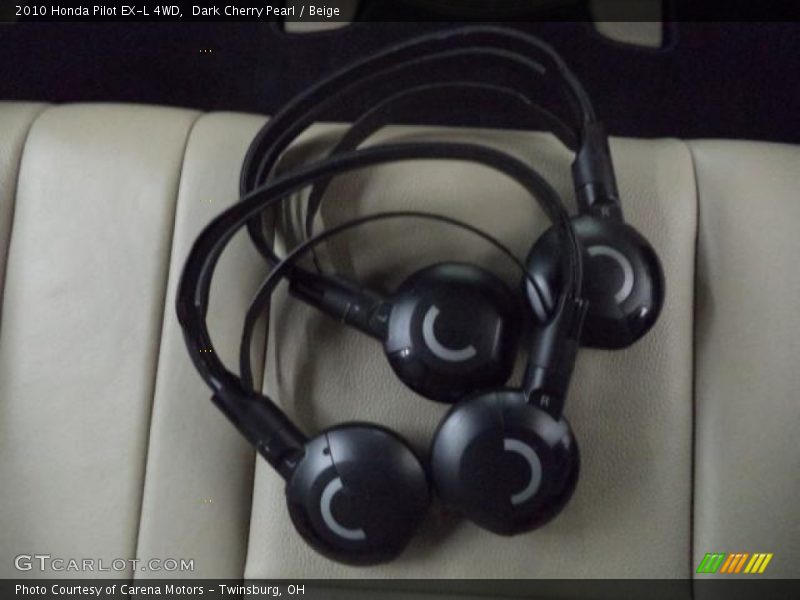 Dark Cherry Pearl / Beige 2010 Honda Pilot EX-L 4WD