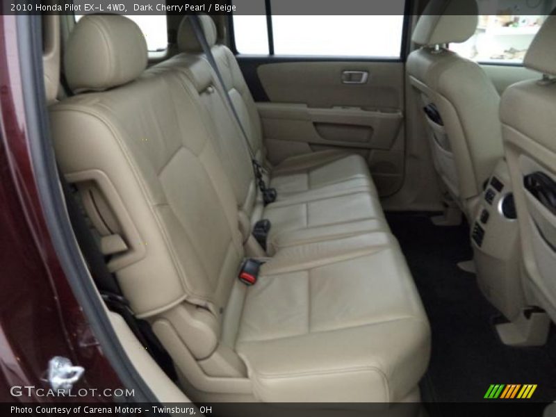 Dark Cherry Pearl / Beige 2010 Honda Pilot EX-L 4WD