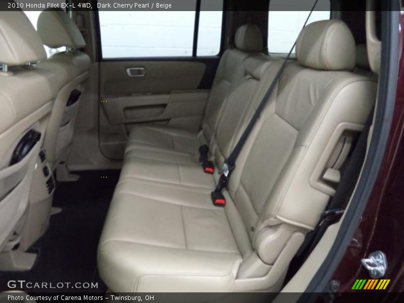 Dark Cherry Pearl / Beige 2010 Honda Pilot EX-L 4WD