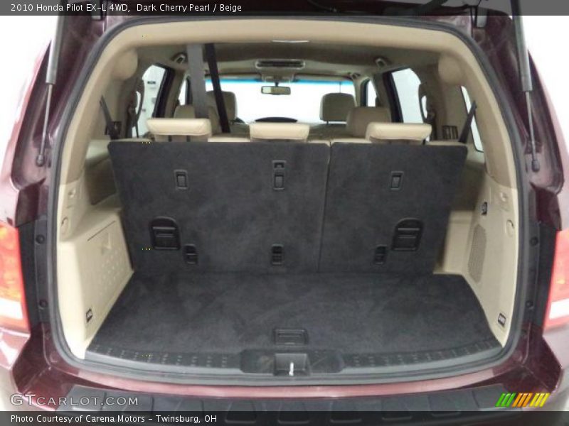 Dark Cherry Pearl / Beige 2010 Honda Pilot EX-L 4WD