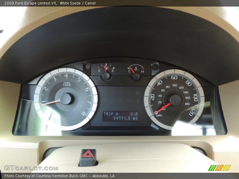White Suede / Camel 2009 Ford Escape Limited V6