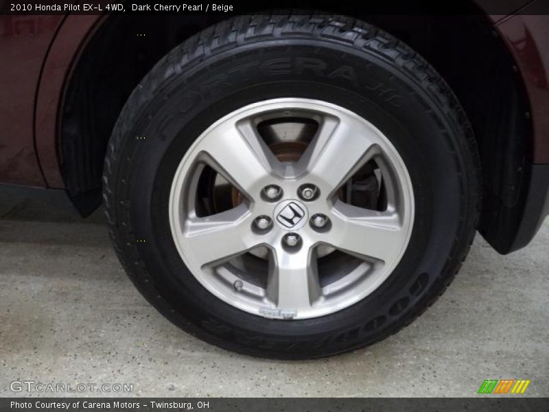 Dark Cherry Pearl / Beige 2010 Honda Pilot EX-L 4WD