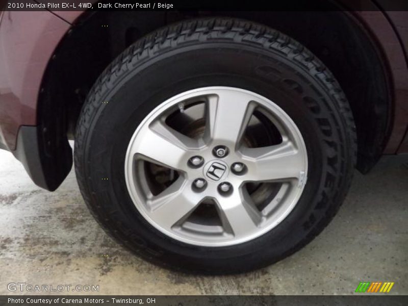 Dark Cherry Pearl / Beige 2010 Honda Pilot EX-L 4WD