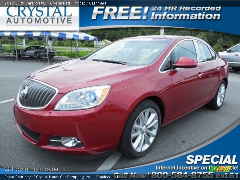 Crystal Red Tintcoat / Cashmere 2012 Buick Verano FWD
