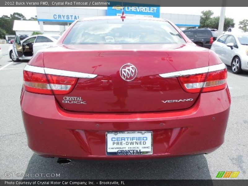 Crystal Red Tintcoat / Cashmere 2012 Buick Verano FWD