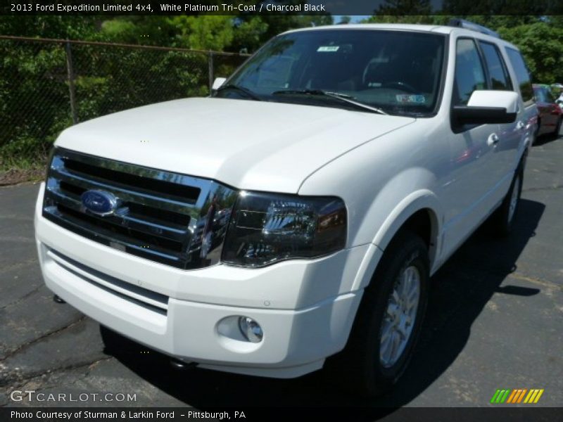 White Platinum Tri-Coat / Charcoal Black 2013 Ford Expedition Limited 4x4