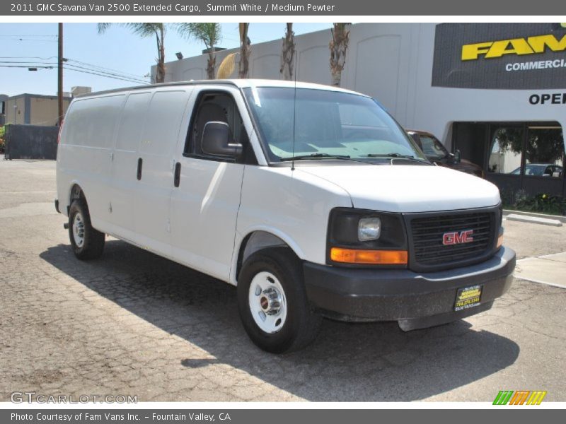 Summit White / Medium Pewter 2011 GMC Savana Van 2500 Extended Cargo