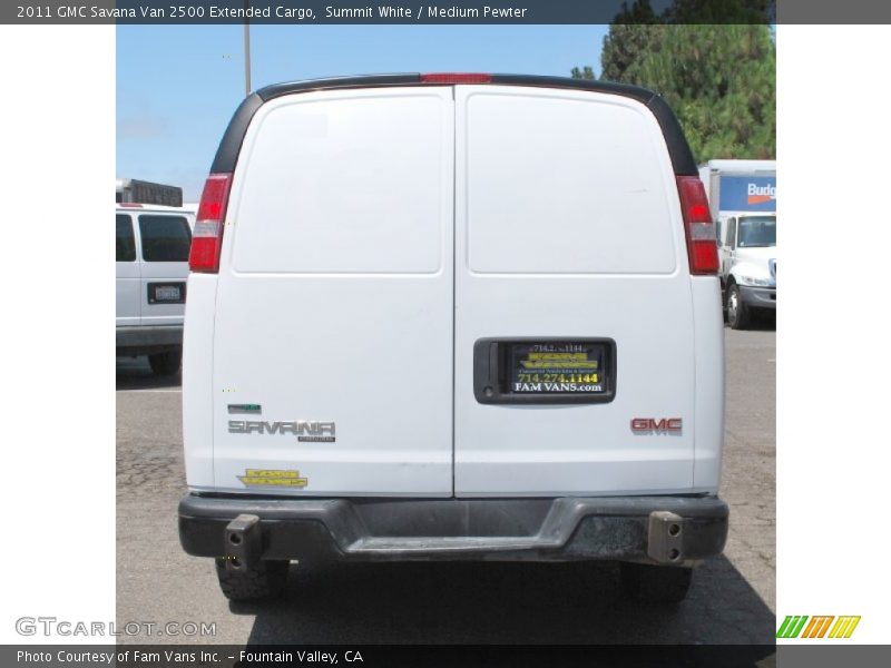 Summit White / Medium Pewter 2011 GMC Savana Van 2500 Extended Cargo