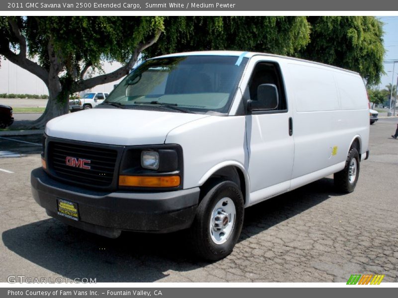 Summit White / Medium Pewter 2011 GMC Savana Van 2500 Extended Cargo