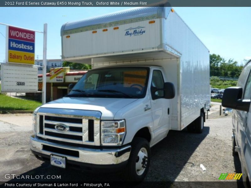 Oxford White / Medium Flint 2012 Ford E Series Cutaway E450 Moving Truck