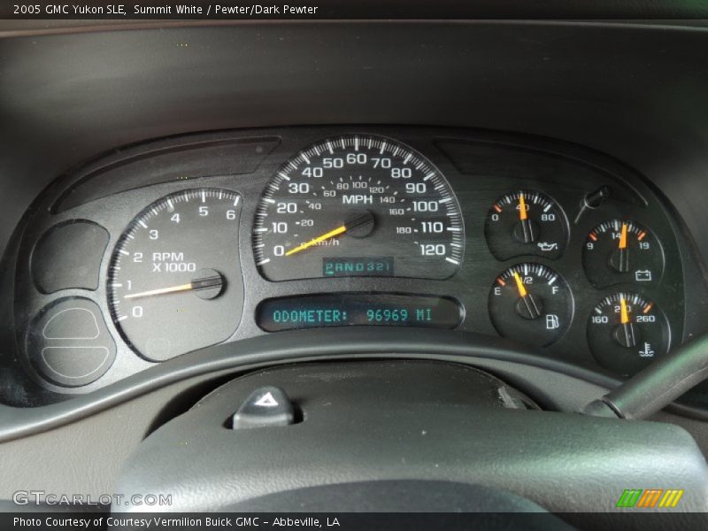 Summit White / Pewter/Dark Pewter 2005 GMC Yukon SLE