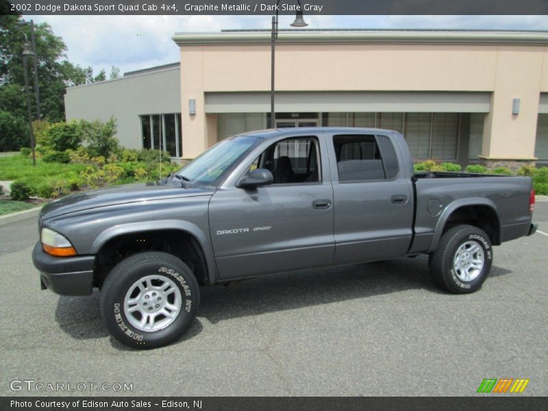 Graphite Metallic / Dark Slate Gray 2002 Dodge Dakota Sport Quad Cab 4x4