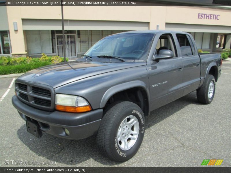 Graphite Metallic / Dark Slate Gray 2002 Dodge Dakota Sport Quad Cab 4x4