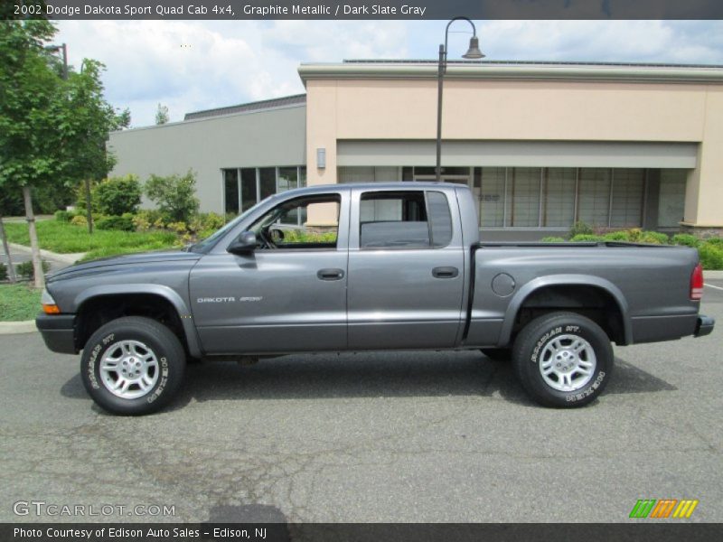 Graphite Metallic / Dark Slate Gray 2002 Dodge Dakota Sport Quad Cab 4x4