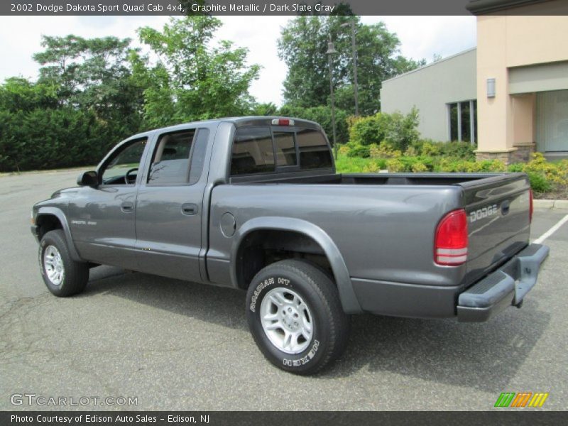 Graphite Metallic / Dark Slate Gray 2002 Dodge Dakota Sport Quad Cab 4x4