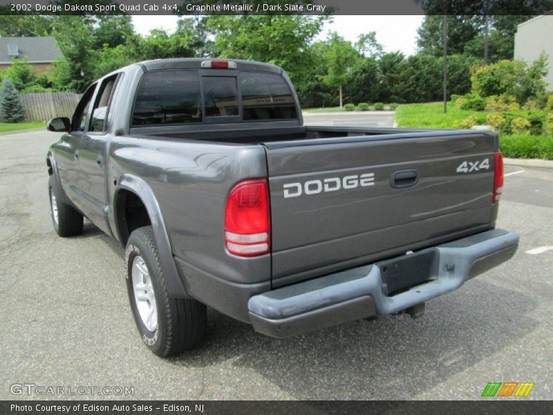 Graphite Metallic / Dark Slate Gray 2002 Dodge Dakota Sport Quad Cab 4x4