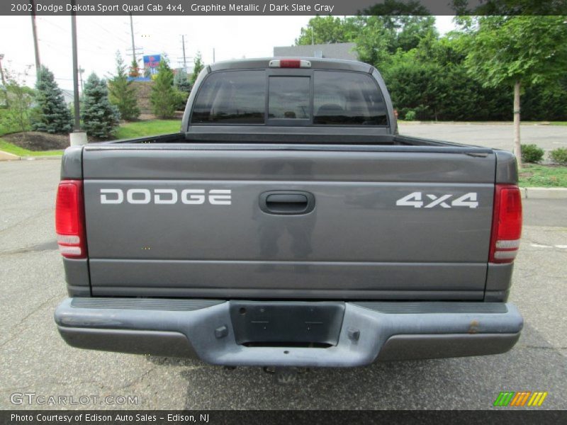 Graphite Metallic / Dark Slate Gray 2002 Dodge Dakota Sport Quad Cab 4x4