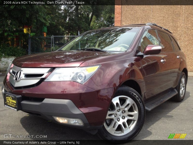 Dark Cherry Pearl / Taupe 2008 Acura MDX Technology