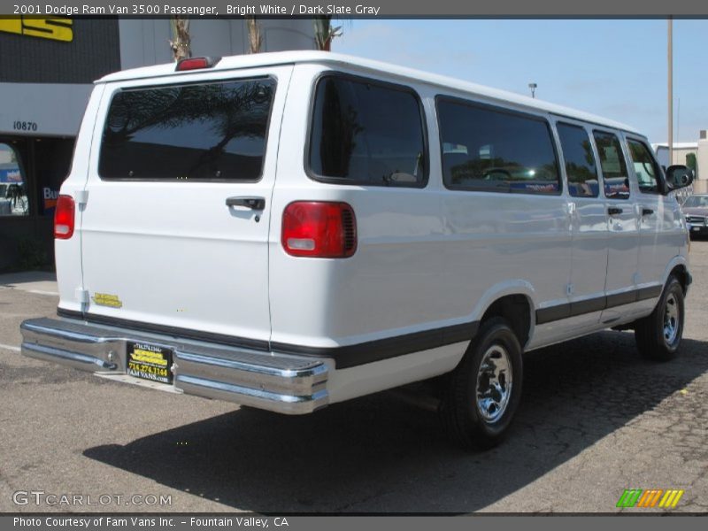 Bright White / Dark Slate Gray 2001 Dodge Ram Van 3500 Passenger