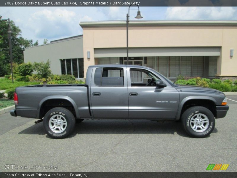 Graphite Metallic / Dark Slate Gray 2002 Dodge Dakota Sport Quad Cab 4x4