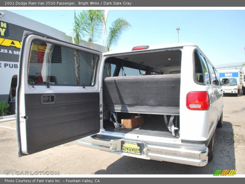 Bright White / Dark Slate Gray 2001 Dodge Ram Van 3500 Passenger