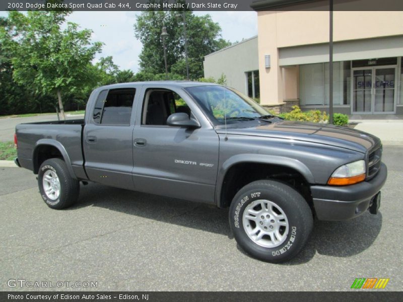 Graphite Metallic / Dark Slate Gray 2002 Dodge Dakota Sport Quad Cab 4x4