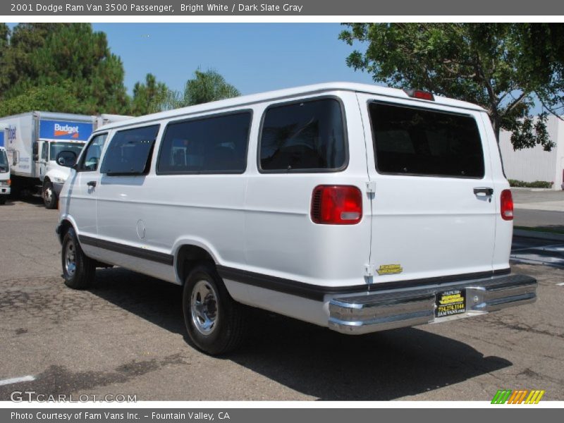 Bright White / Dark Slate Gray 2001 Dodge Ram Van 3500 Passenger