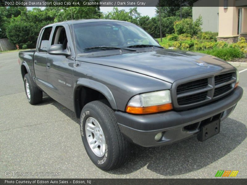 Graphite Metallic / Dark Slate Gray 2002 Dodge Dakota Sport Quad Cab 4x4