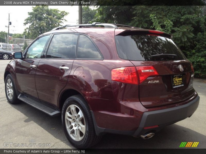 Dark Cherry Pearl / Taupe 2008 Acura MDX Technology