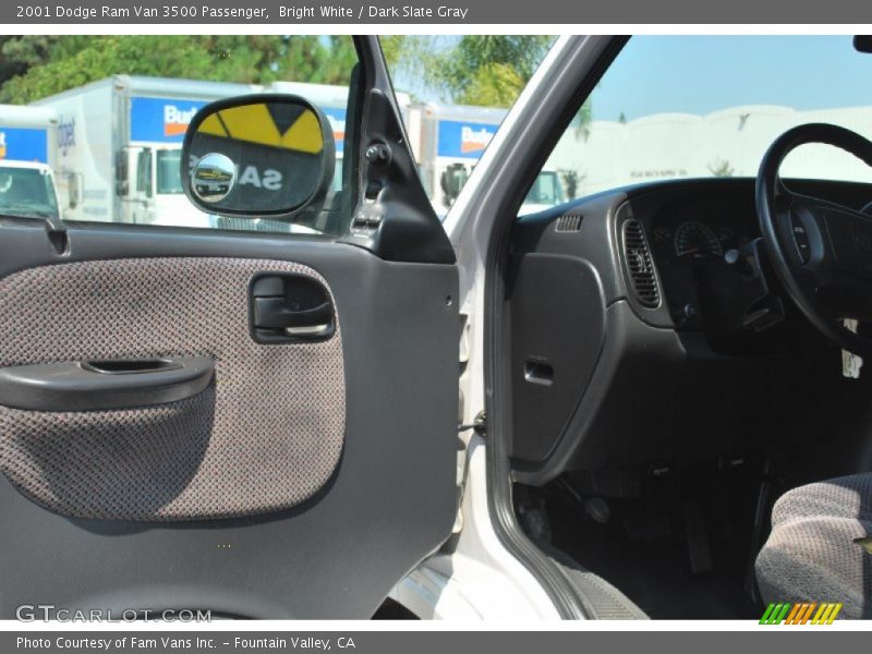 Bright White / Dark Slate Gray 2001 Dodge Ram Van 3500 Passenger