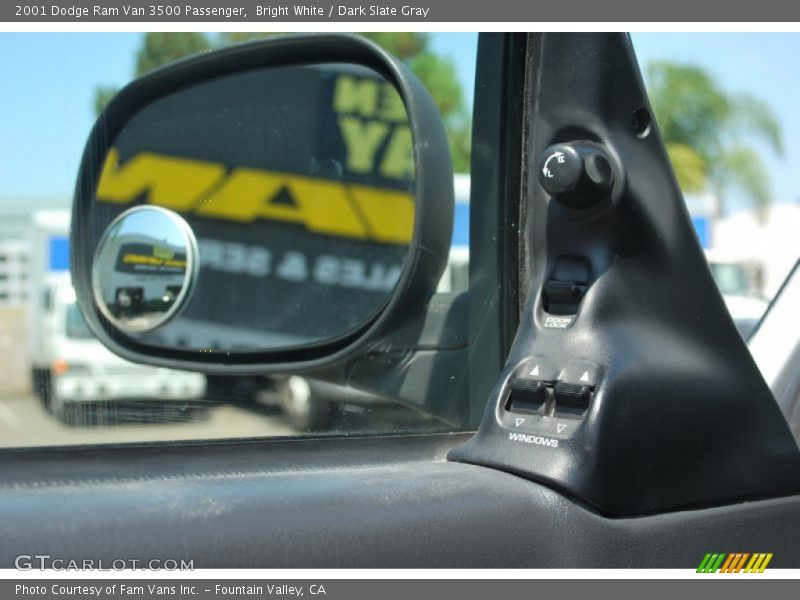 Bright White / Dark Slate Gray 2001 Dodge Ram Van 3500 Passenger