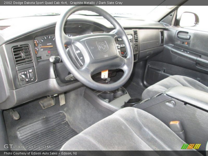 Graphite Metallic / Dark Slate Gray 2002 Dodge Dakota Sport Quad Cab 4x4