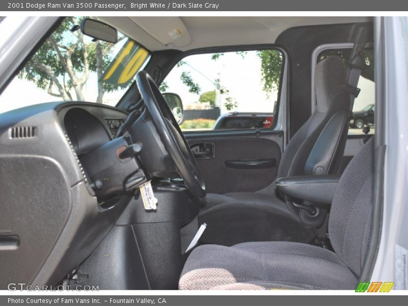Bright White / Dark Slate Gray 2001 Dodge Ram Van 3500 Passenger