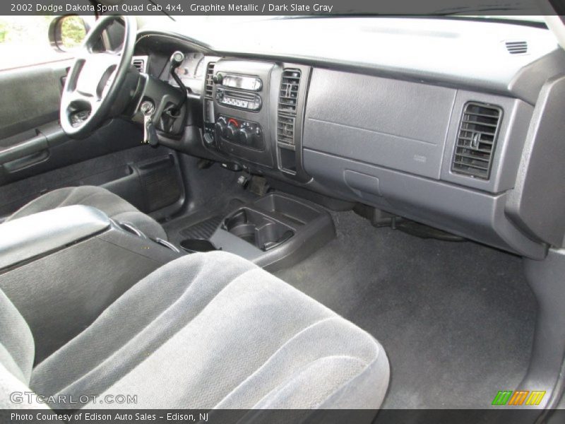 Graphite Metallic / Dark Slate Gray 2002 Dodge Dakota Sport Quad Cab 4x4