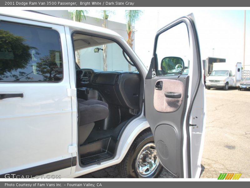 Bright White / Dark Slate Gray 2001 Dodge Ram Van 3500 Passenger