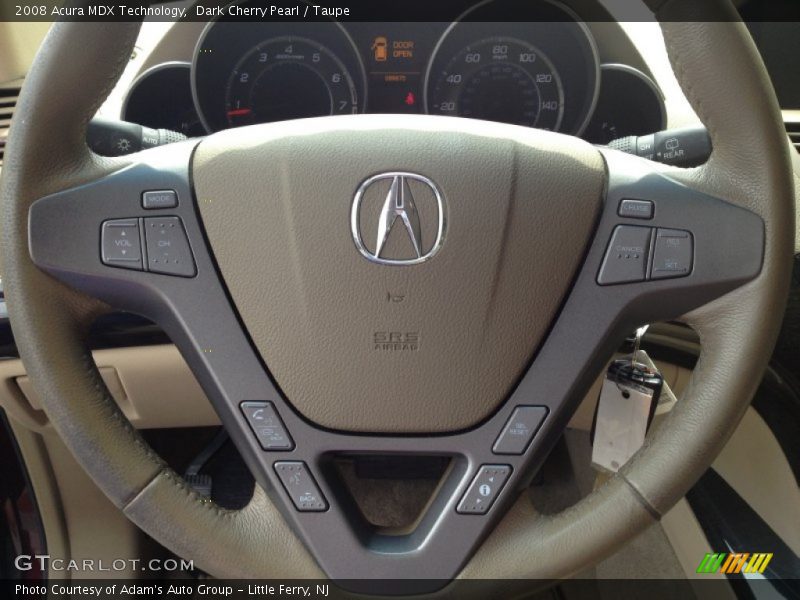 Dark Cherry Pearl / Taupe 2008 Acura MDX Technology