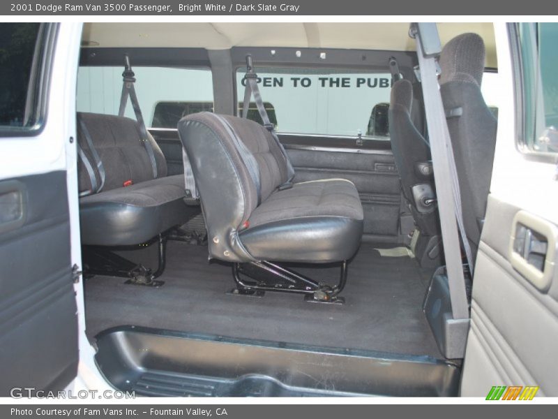 Bright White / Dark Slate Gray 2001 Dodge Ram Van 3500 Passenger