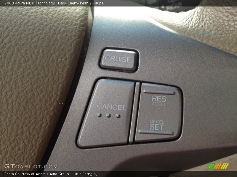 Dark Cherry Pearl / Taupe 2008 Acura MDX Technology