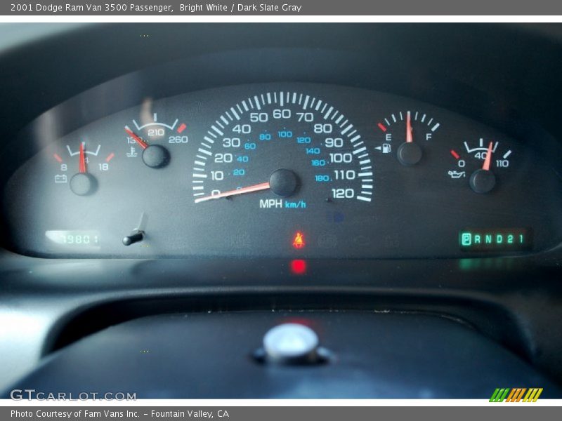  2001 Ram Van 3500 Passenger 3500 Passenger Gauges