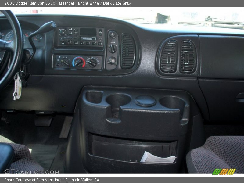 Bright White / Dark Slate Gray 2001 Dodge Ram Van 3500 Passenger