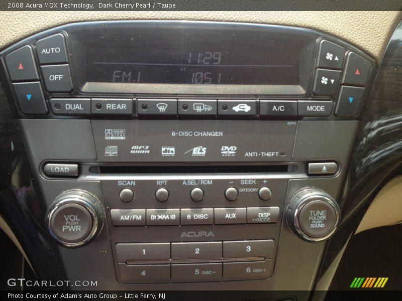 Dark Cherry Pearl / Taupe 2008 Acura MDX Technology