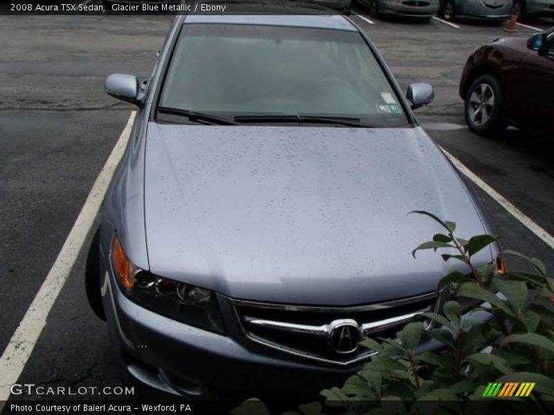 Glacier Blue Metallic / Ebony 2008 Acura TSX Sedan
