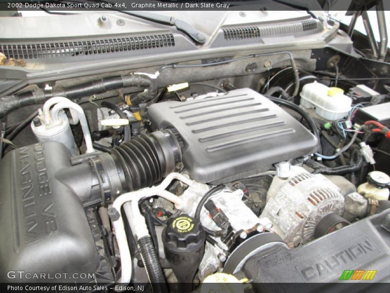 Graphite Metallic / Dark Slate Gray 2002 Dodge Dakota Sport Quad Cab 4x4