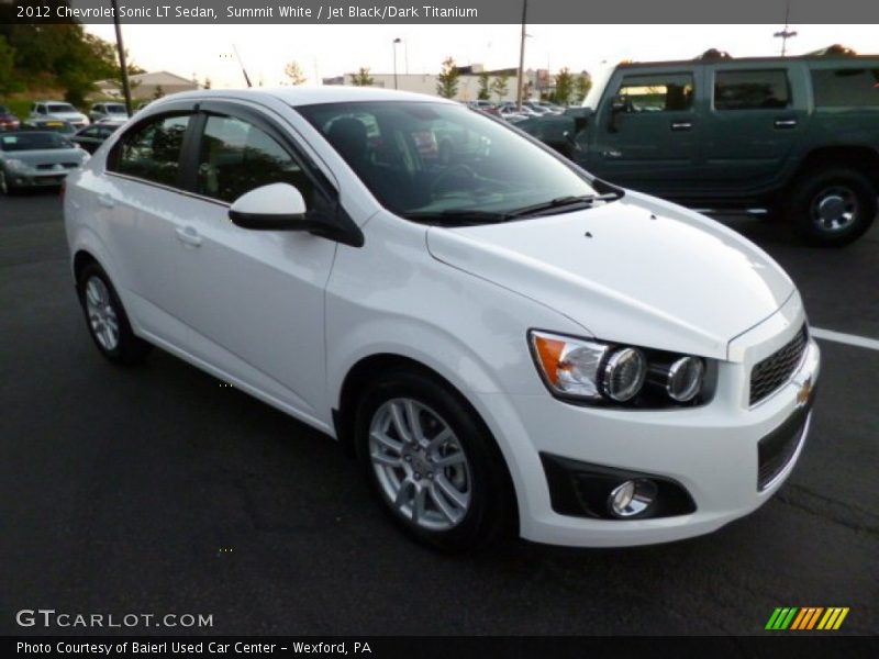 Summit White / Jet Black/Dark Titanium 2012 Chevrolet Sonic LT Sedan